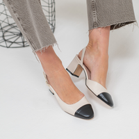 Chantal Slingback Cream and Black