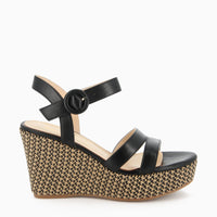 Silvia Schwarze Keilsandale