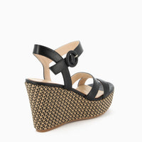 Silvia Schwarze Keilsandale