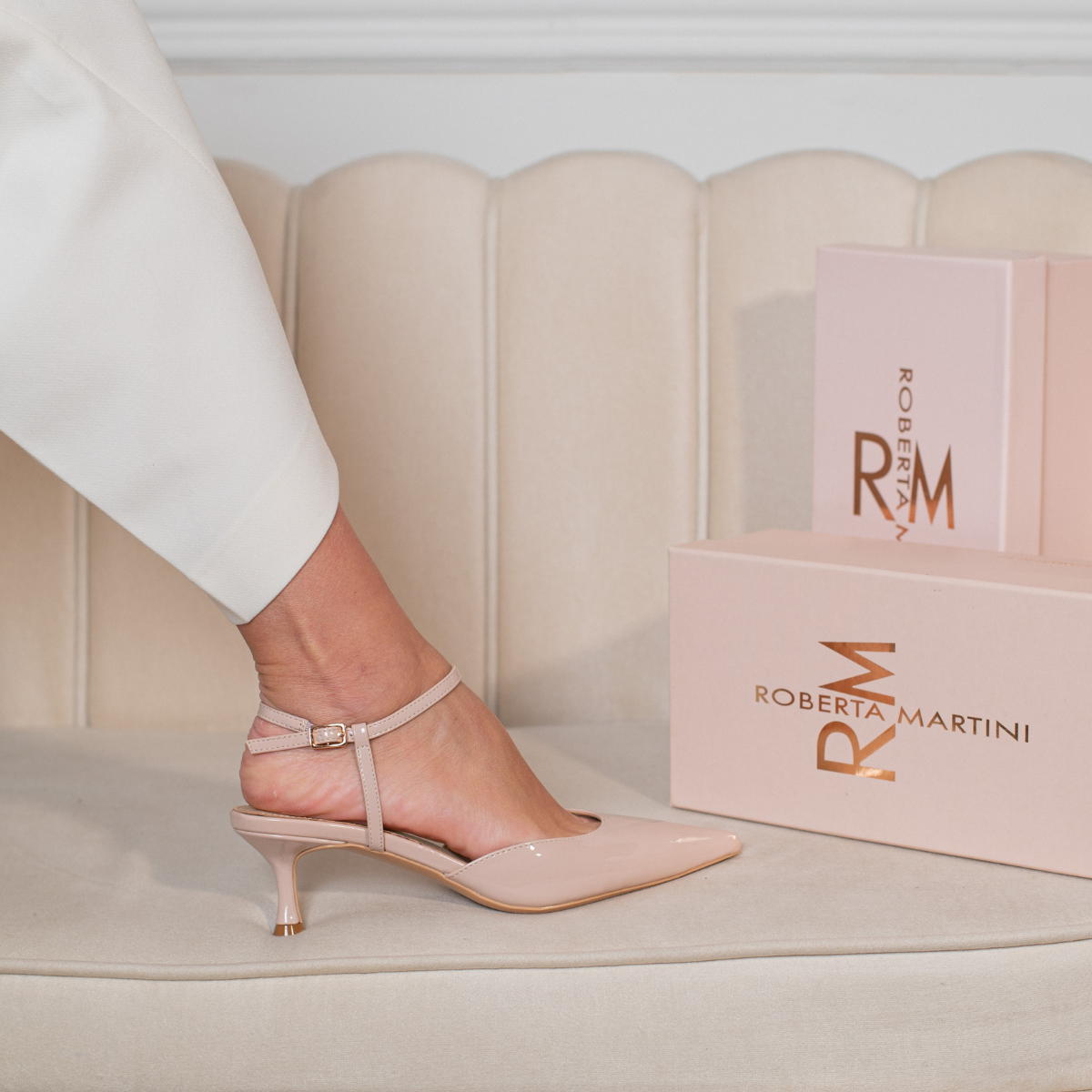 Slingback Terry Patent Pink