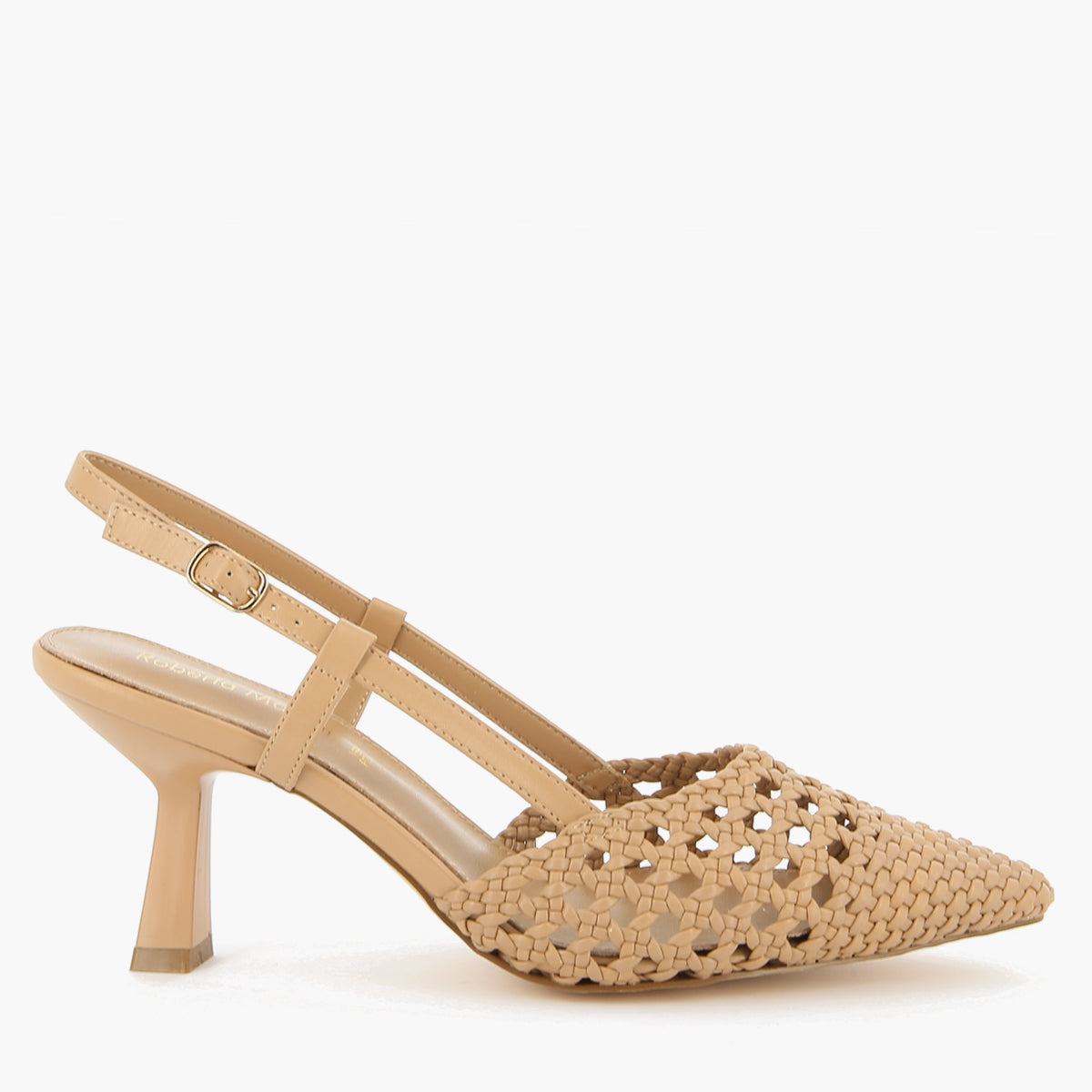 Sandra Slingback Braided Beige