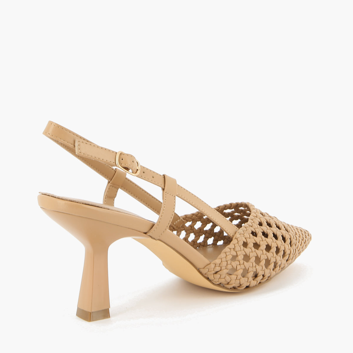 Sandra Slingback Braided Beige