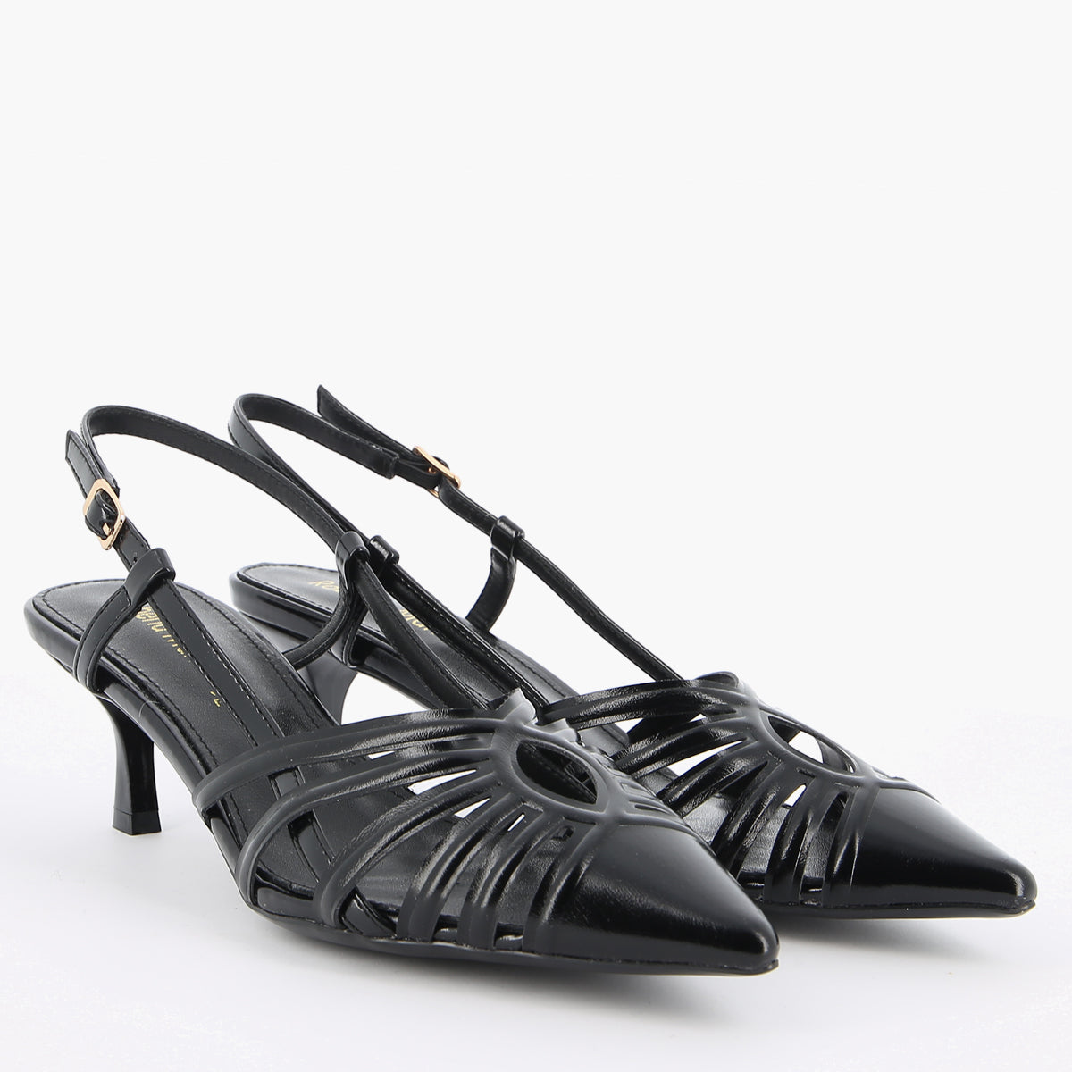 Slingback Kelly Nero con Cinturino