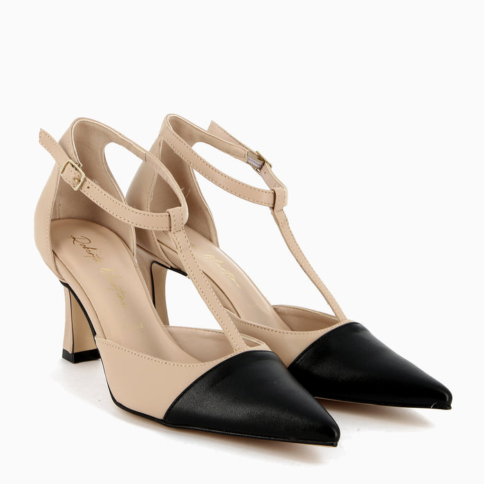 Roberta Martini D'orsay Beige-Nero