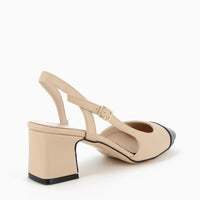 Chantal Slingback Cream and Black