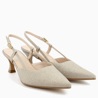 Roberta Martini Slingback Lamè Platino