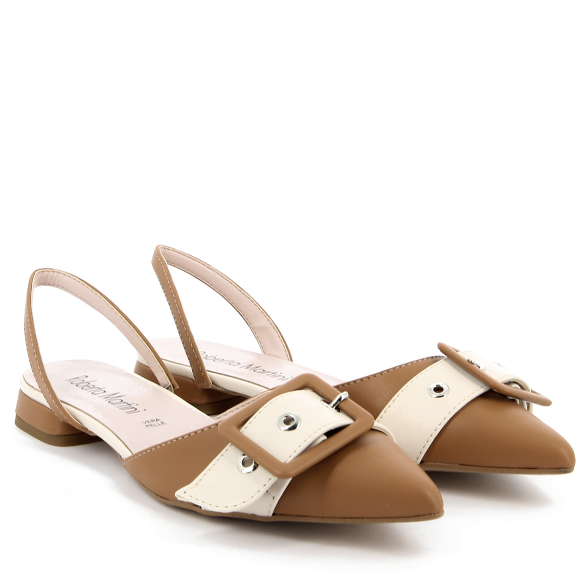 Roberta Martini Slingback Bassa Ada Cuoio Beige