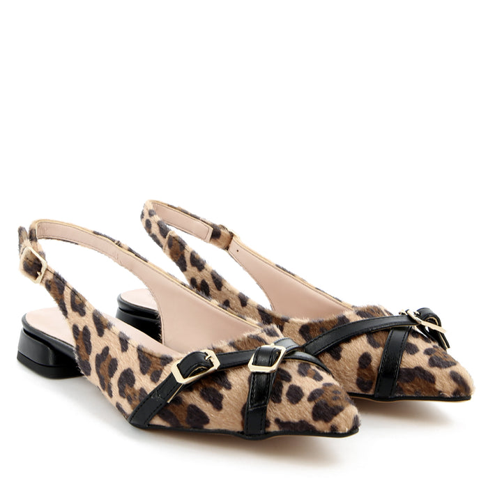 Lea Ballerina Slingback Animalier