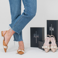 Ada Ballerina Slingback Brown Beige