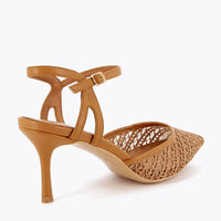Oriana Slingback Black Woven Raffia