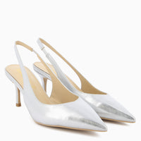 Slingback Norma con Cinturino Argento