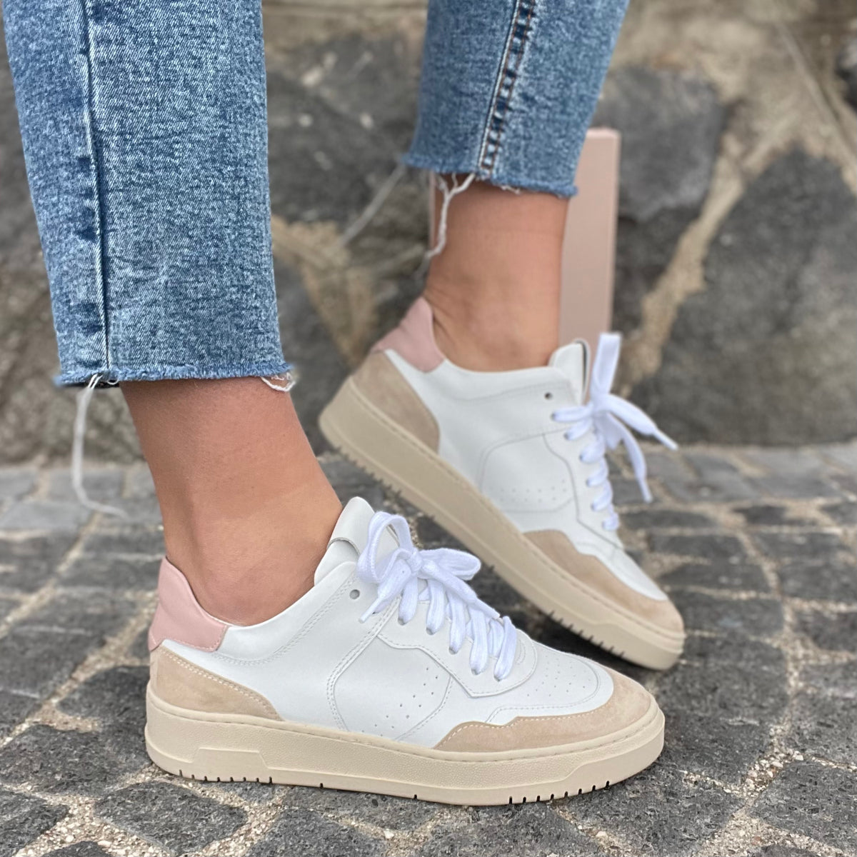 Kylie Sneakers White - Pink