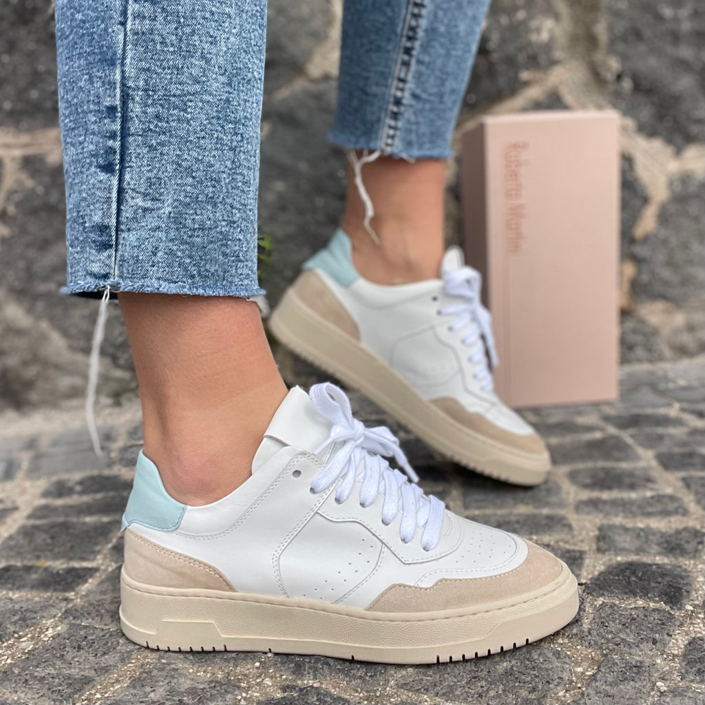 Sneakers Kylie Bianco - Cielo