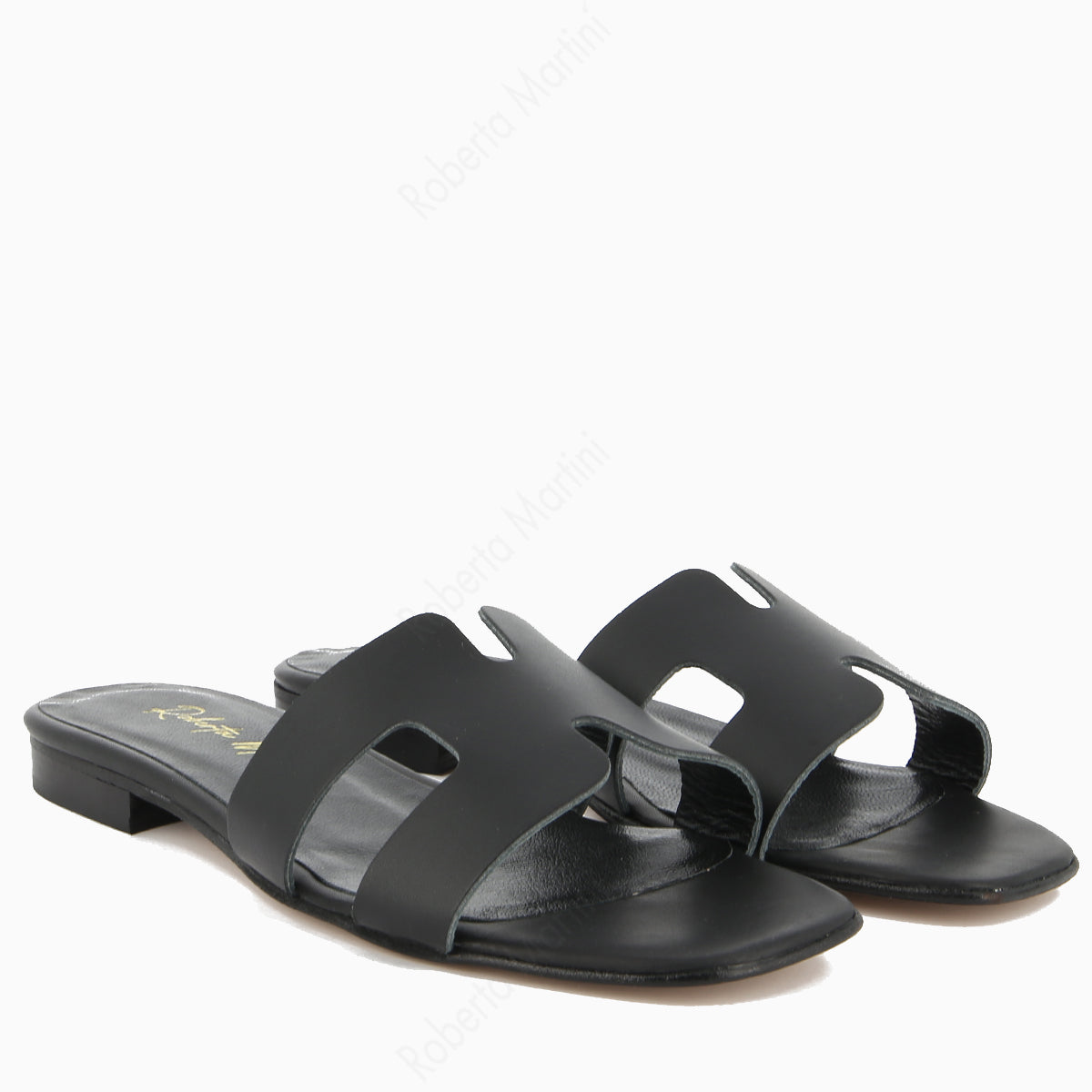 Paris Sandalo Basso Nero | Roberta Martini