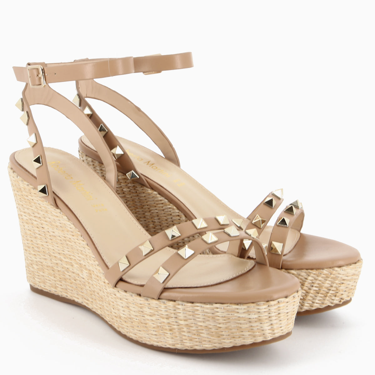 Sandalo Valeria Beige con Zeppa