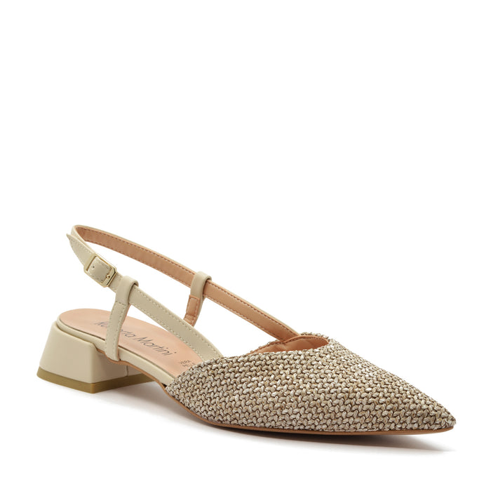 Francy Ballerina Slingback Raffia Milch