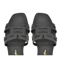 Mykonos Black Flat Sandal