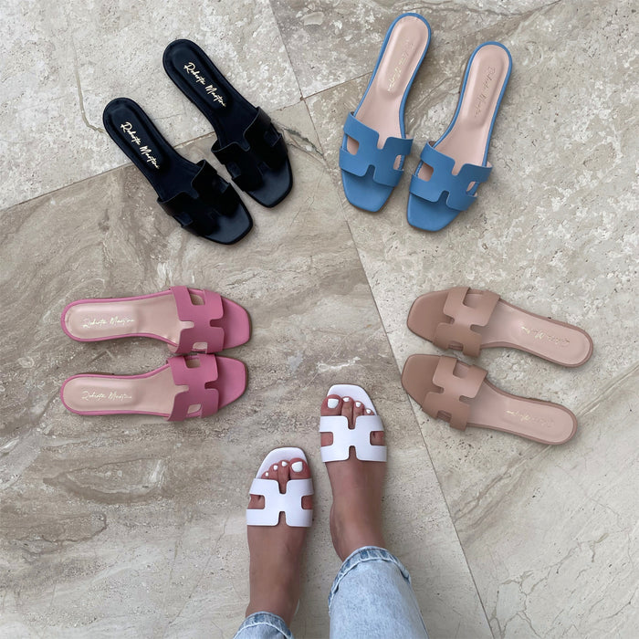 Paris Sandalo Basso Bianco