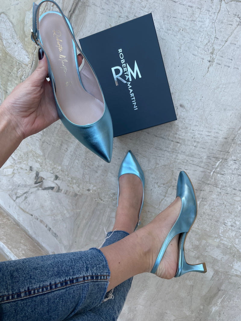 Decollete blu con cinturino deals