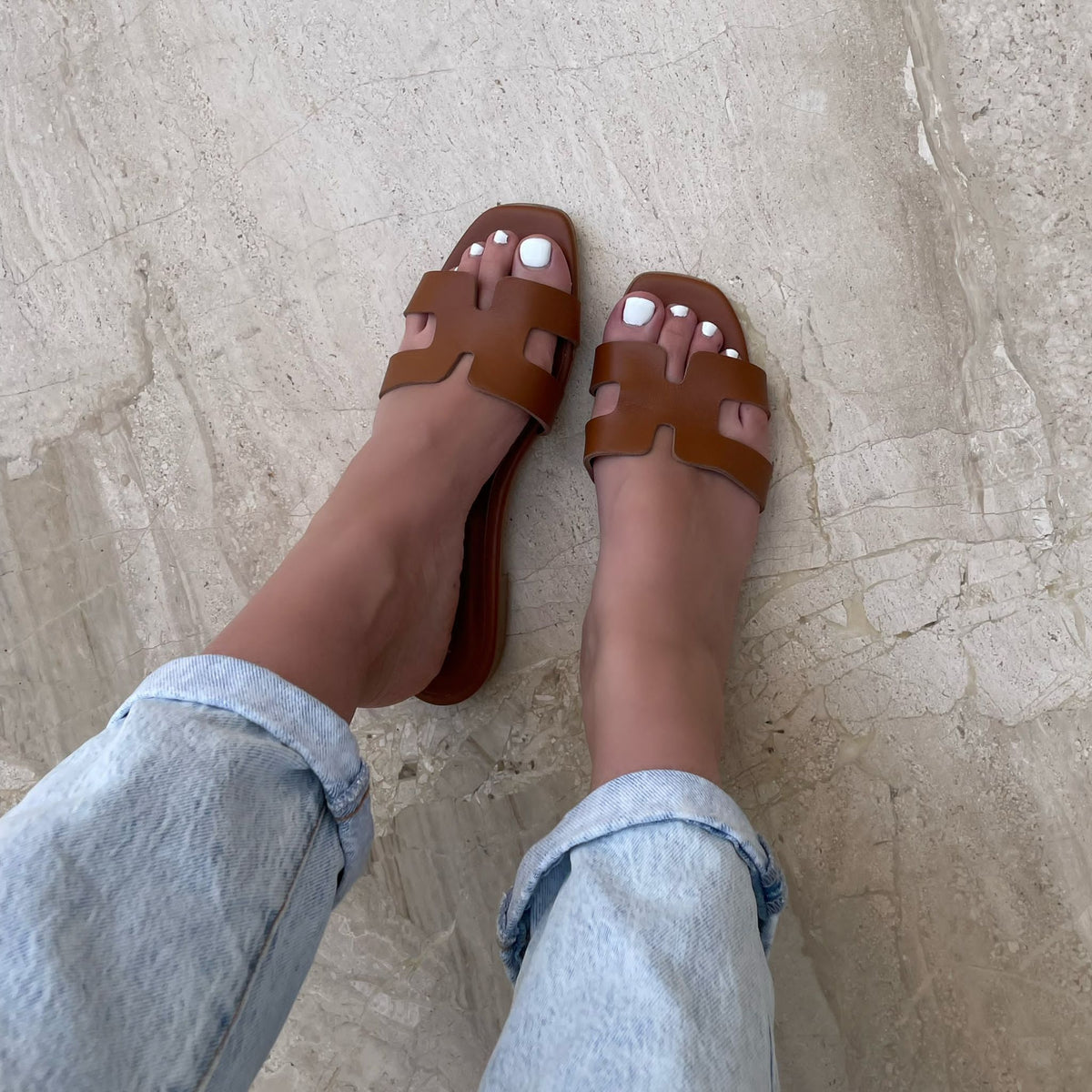 Paris Sandalo basso Cuoio