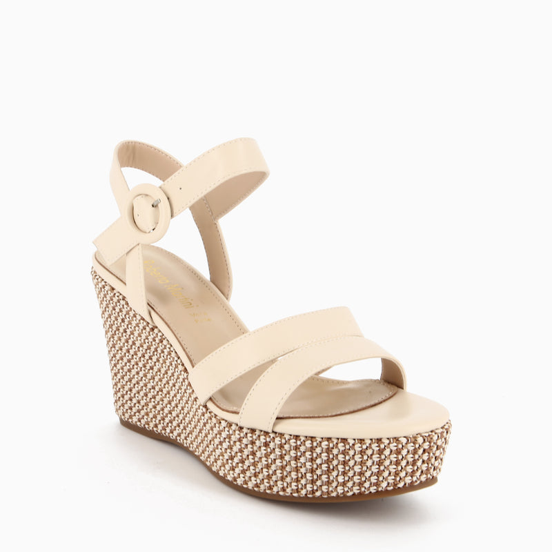Silvia Latte Wedge Sandal