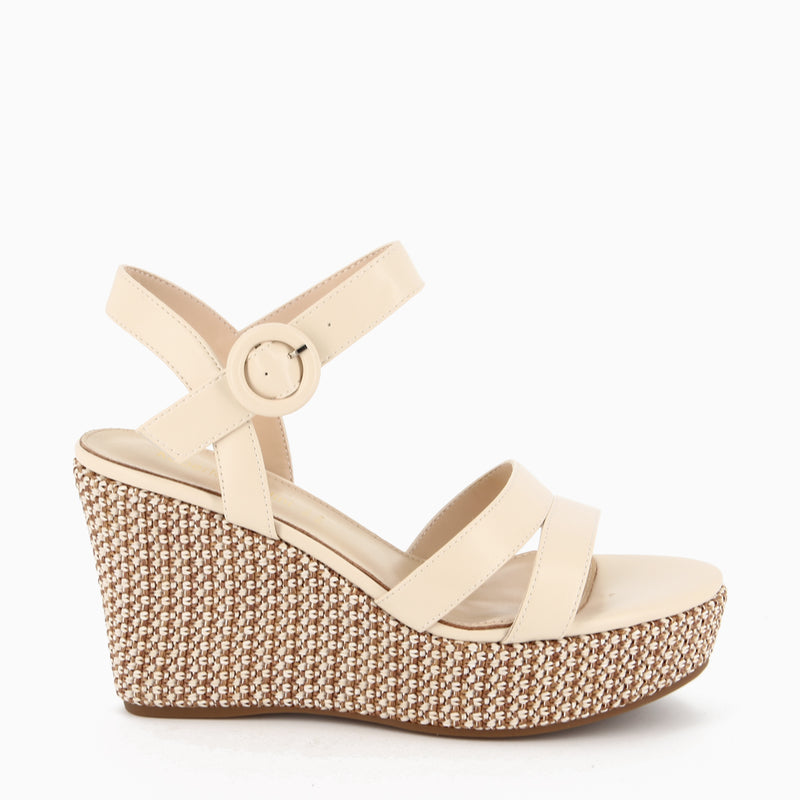 Silvia Latte Wedge Sandal