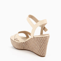 Silvia Latte Wedge Sandal
