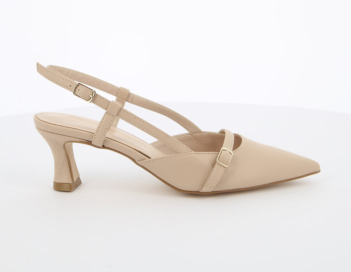 Décolleté Slingback con Cinturino Greta Beige