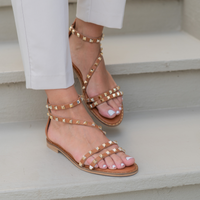 Jada Tan Studded Sandal 