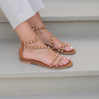 Jada Tan Studded Sandal 