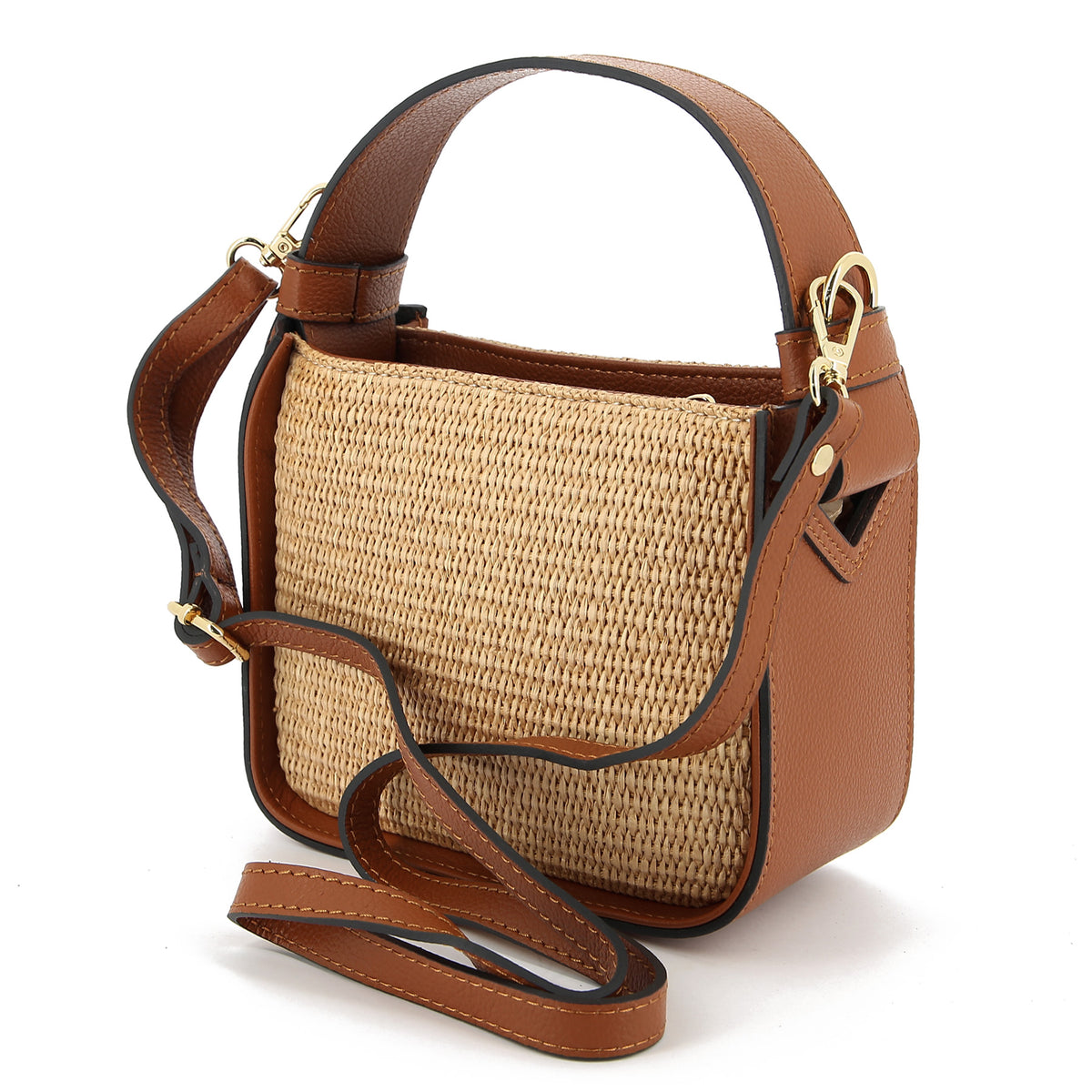Borsa St. Tropez in Pelle e Rafia