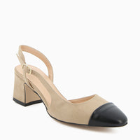 Chantal Slingback Cream and Black