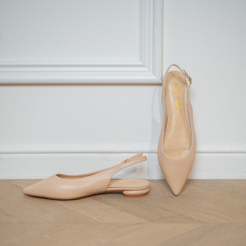Isabel Beige Ballerina Slingback 