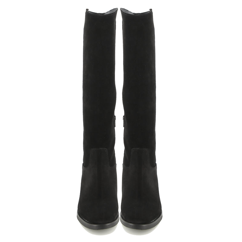 Elodie boot in black split leather