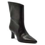 Sheila Black Leather Ankle Boot