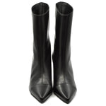 Sheila Black Leather Ankle Boot