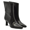 Sheila Black Leather Ankle Boot