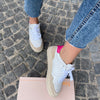 Sneakers Kylie Bianco - Fucsia