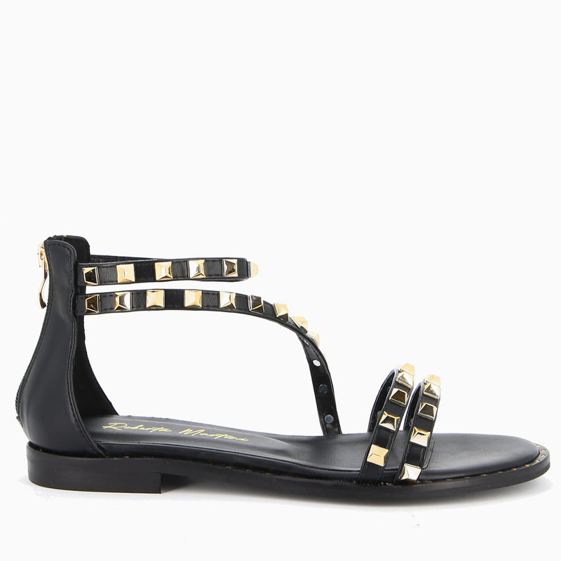 Jada Black Studded Sandal