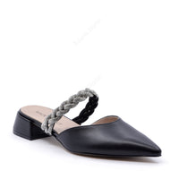 Ballerina Mules Annette con Cinturino Nero