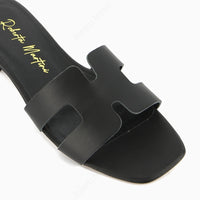 Paris Black flat sandal