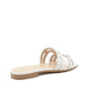 White Paris flat sandal