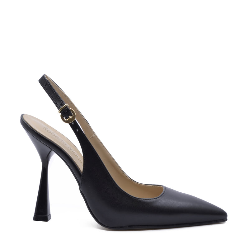 Décolleté Slingback con Cinturino Cristina Nero