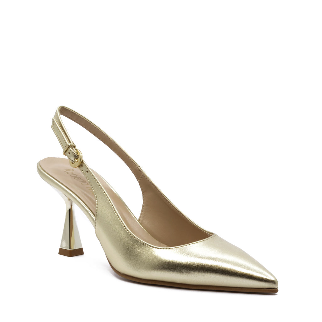 Décolleté Slingback con Cinturino Jusy Platino