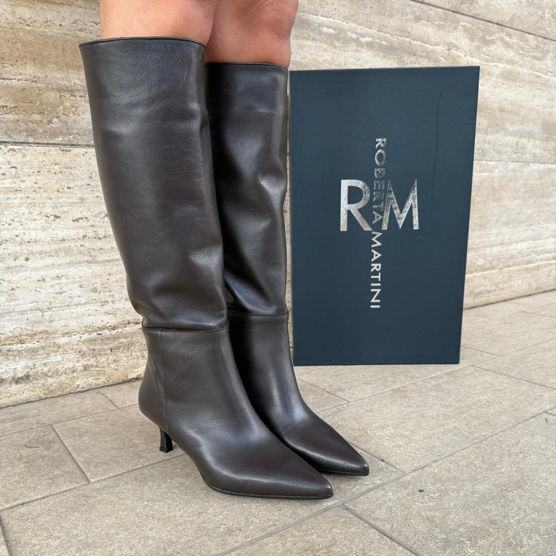 Lucy Black Leather Boot