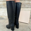 Lorena Black Leather Boot