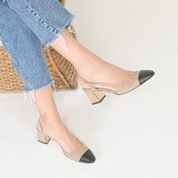 Chantal Slingback Cream and Black