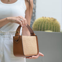 Borsa St. Tropez in Pelle e Rafia