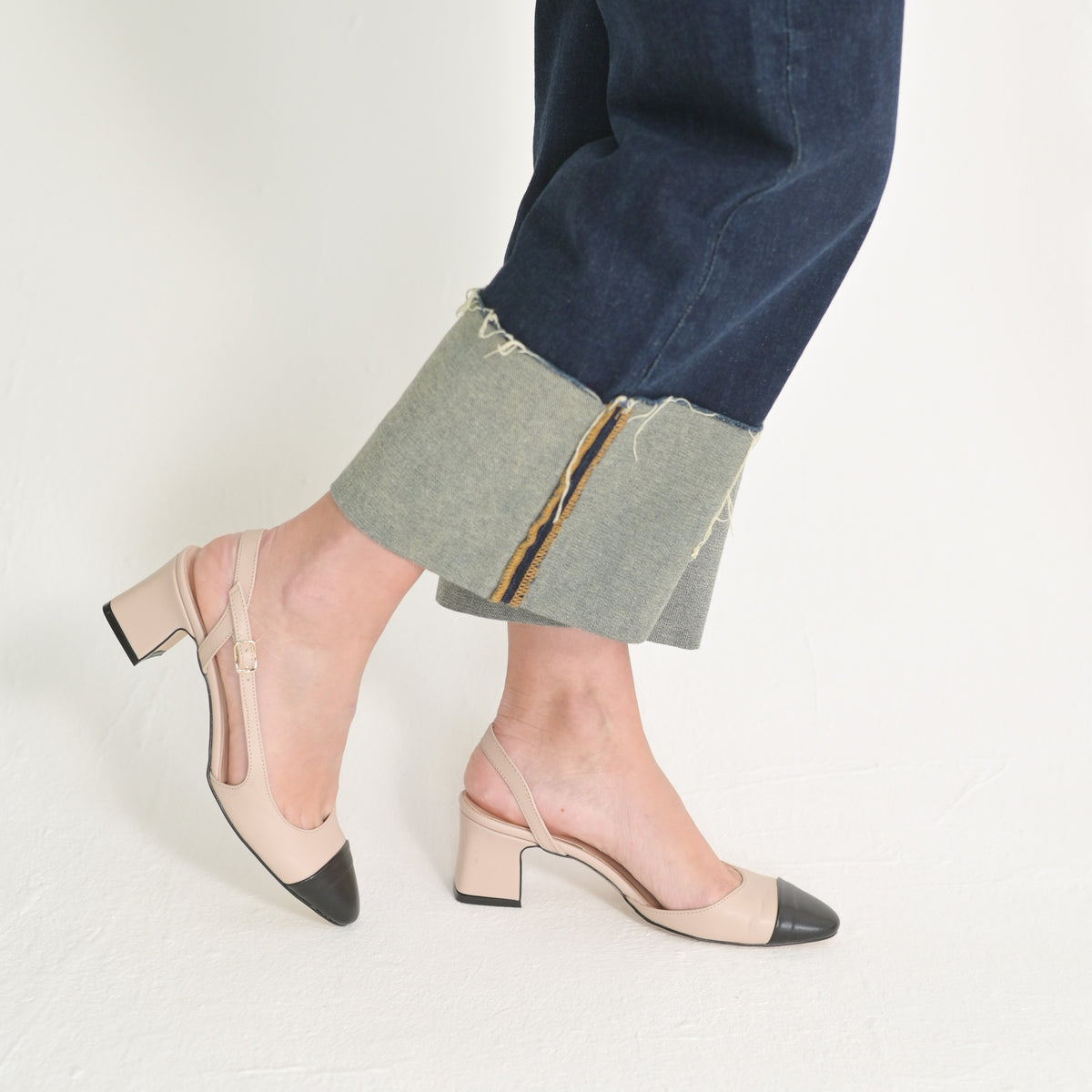 Chantal Slingback Cream and Black