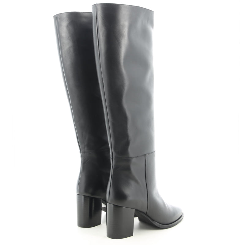 Lorena Black Leather Boot